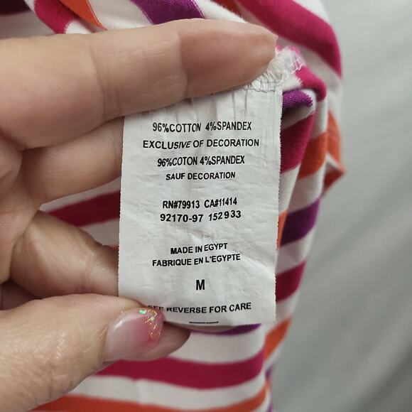 Motherhood Womens‎ Multicolor Short Sleeve Collared Pullover T Shirt Top Size M - Picture 4 of 6